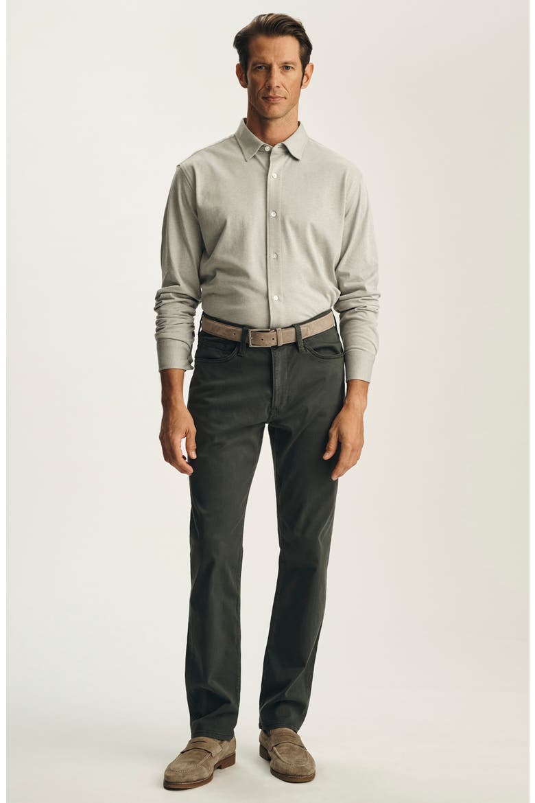 Cotton Blend Long Sleeve Jersey Shirt, Alternate, color, GREY MELANGE