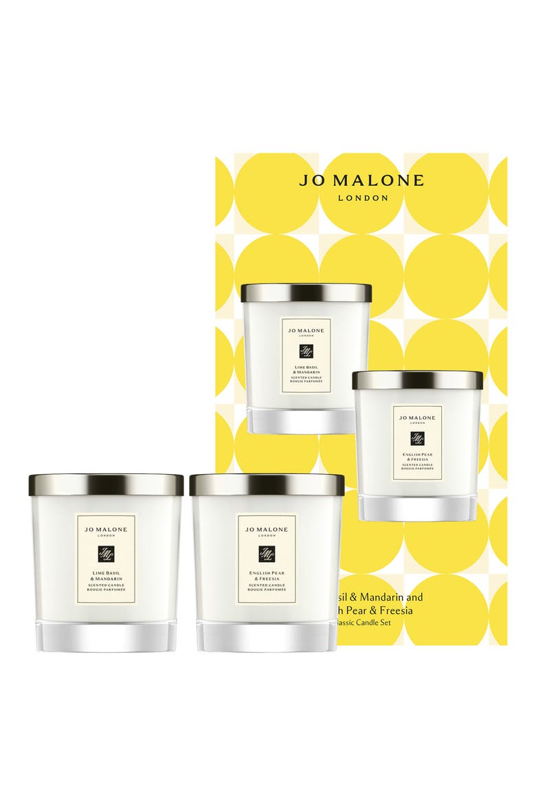 Lime Basil & Mandarin and English Pear & Freesia Candle Gift Set $164 Value, Main, color, LIME BASIL/ MANDARIN/ PEAR