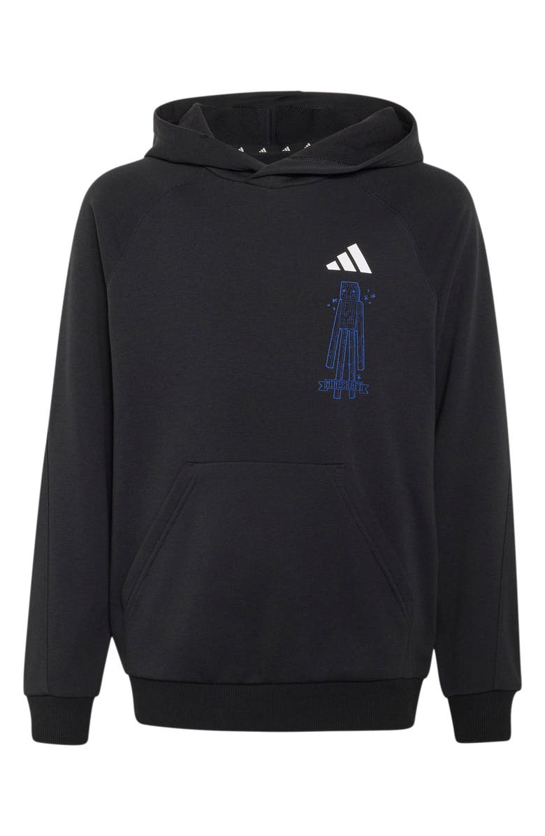 adidas Originals x Minecraft Kids' Hoodie, Main, color, Black/ White