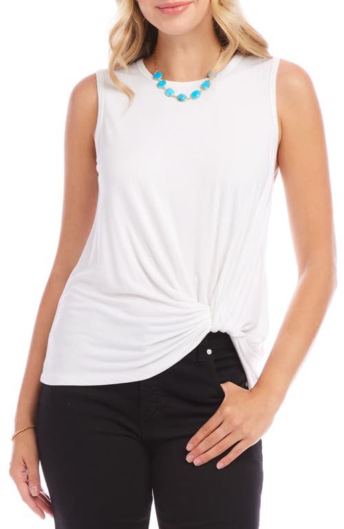 Shop Karen Kane Twist Hem Tank In Off White