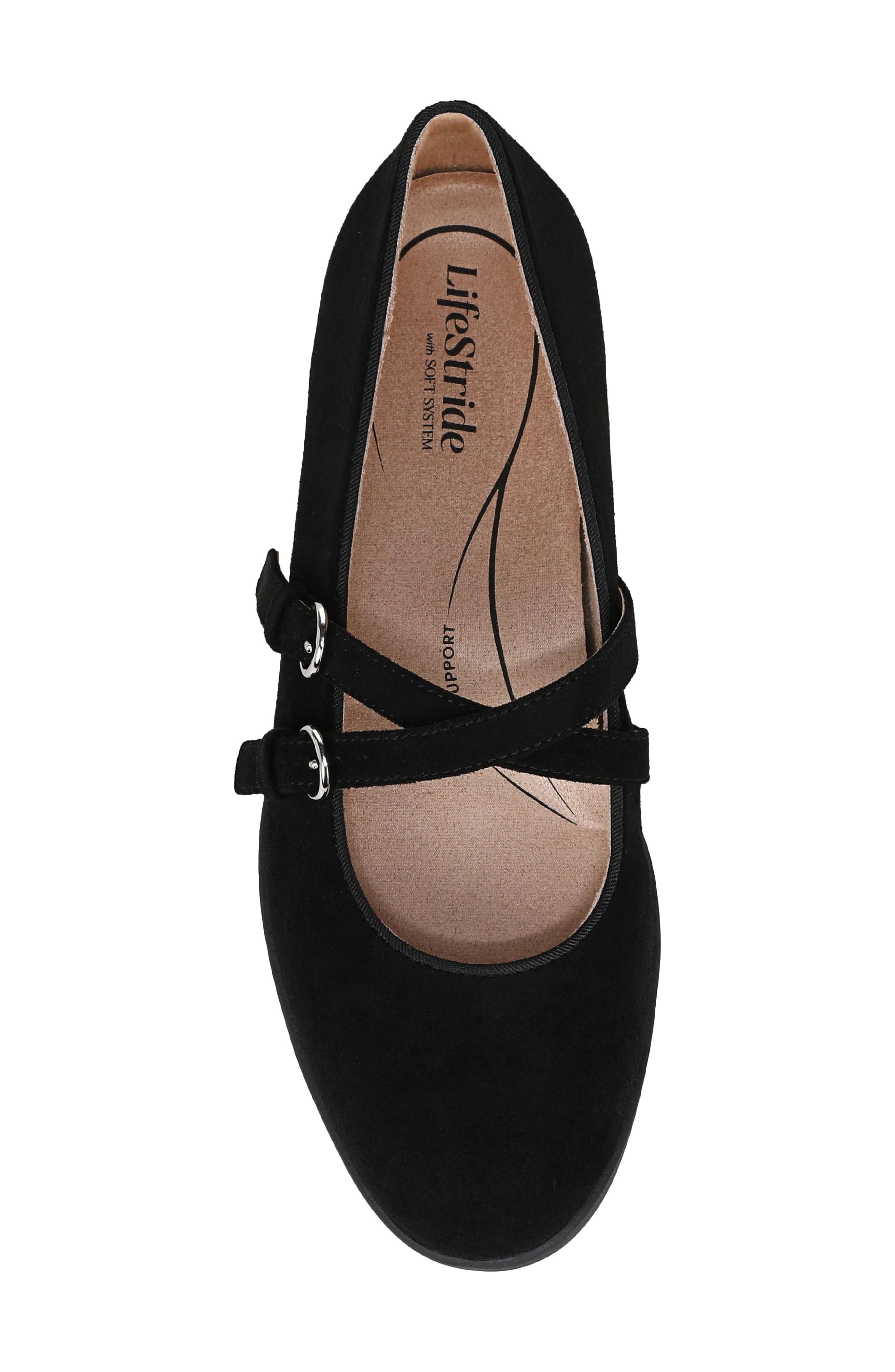 LifeStride Marnie Mary Jane Flat, Alternate, color, Black