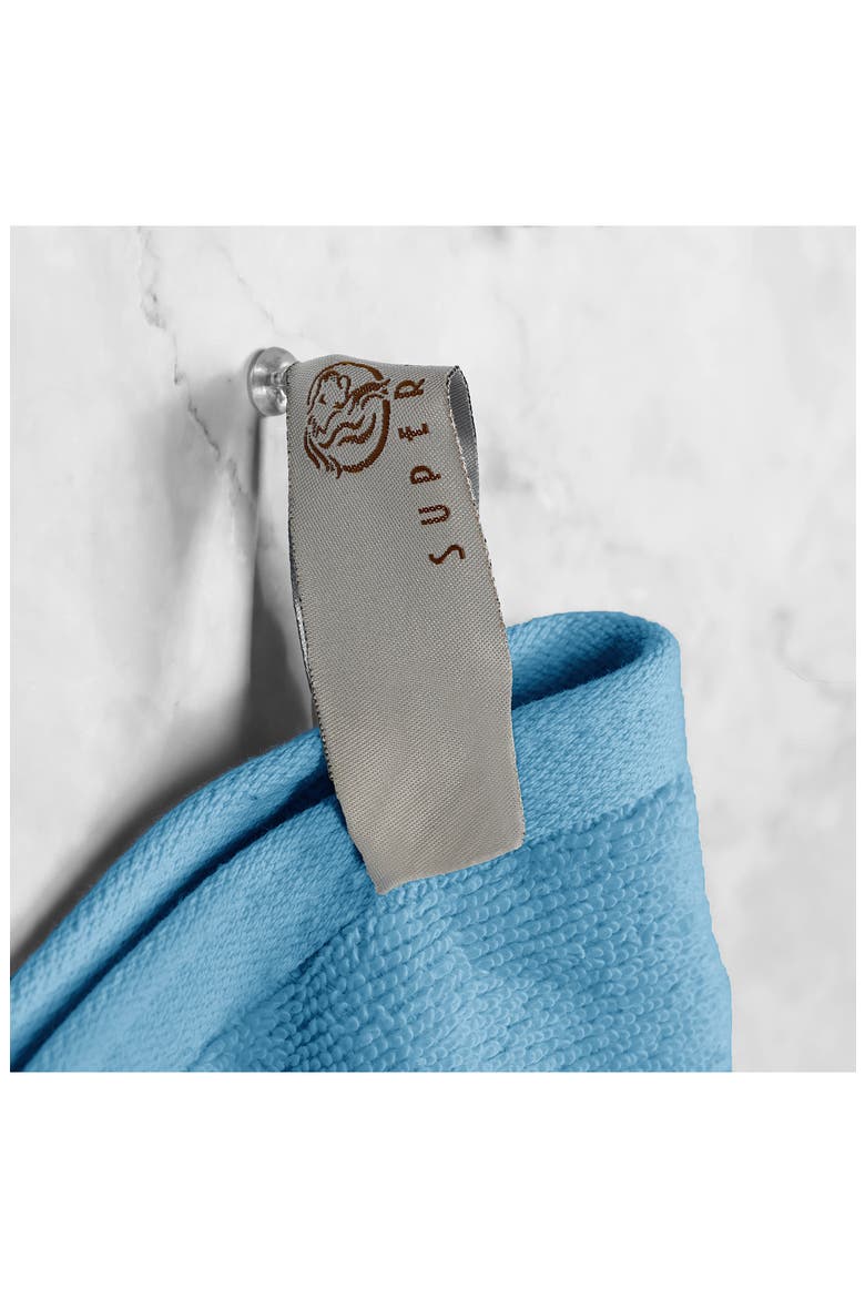 4-Piece Turkish Cotton Bath Towels, Alternate, color, DENIM BLUE