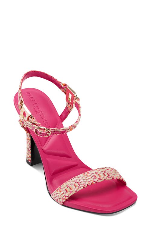 Shop Karl Lagerfeld Paris Cybil Ankle Strap Sandal In Teaberry