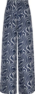 Vilebrequin Women Wide-Leg Silk Pants Waves