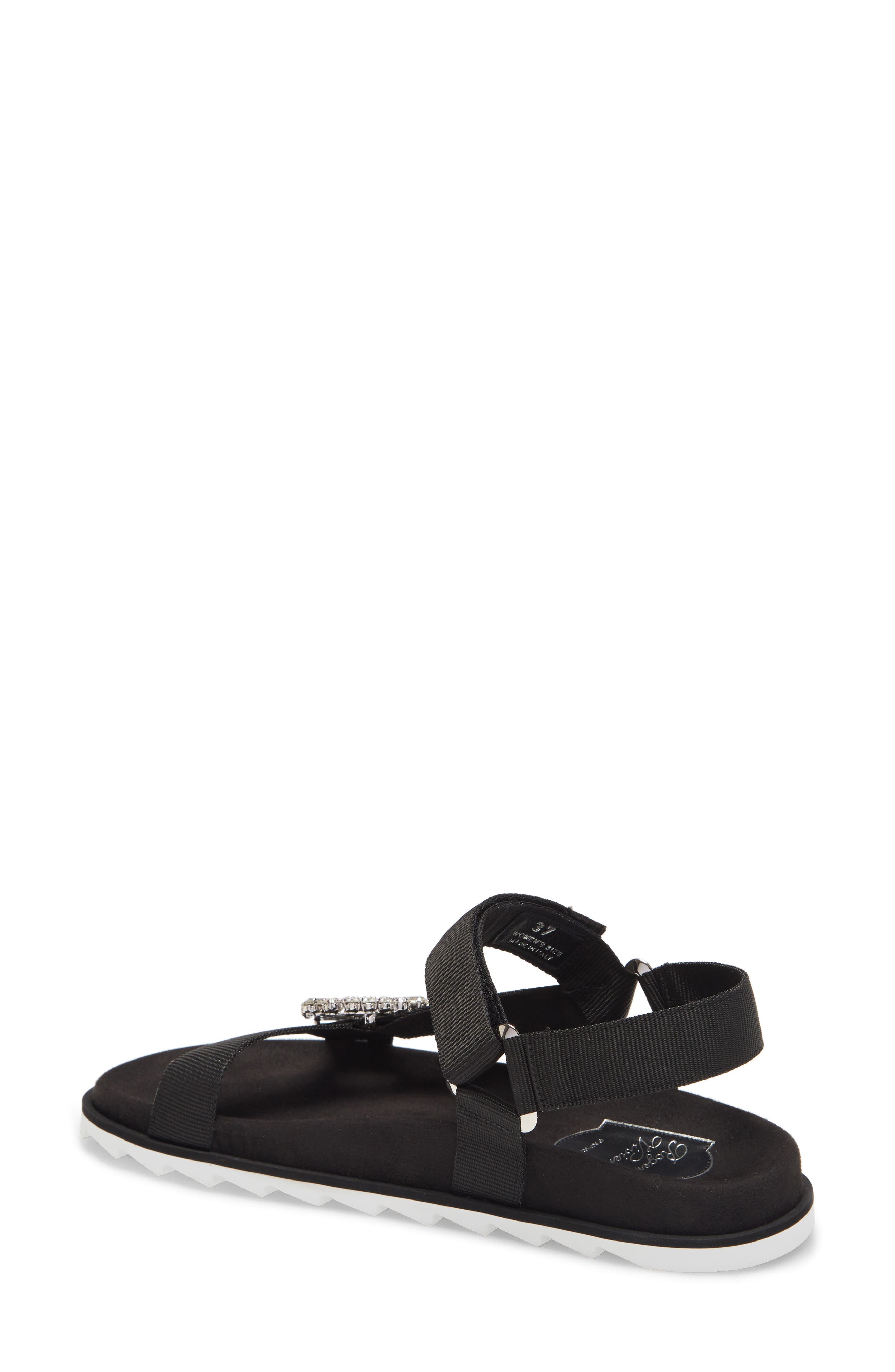 Roger Vivier Trekky Viv Crystal Buckle Sandal, Alternate, color, 