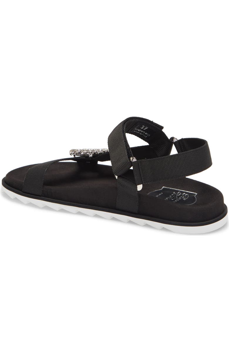 Roger Vivier Trekky Viv Crystal Buckle Sandal, Alternate, color,