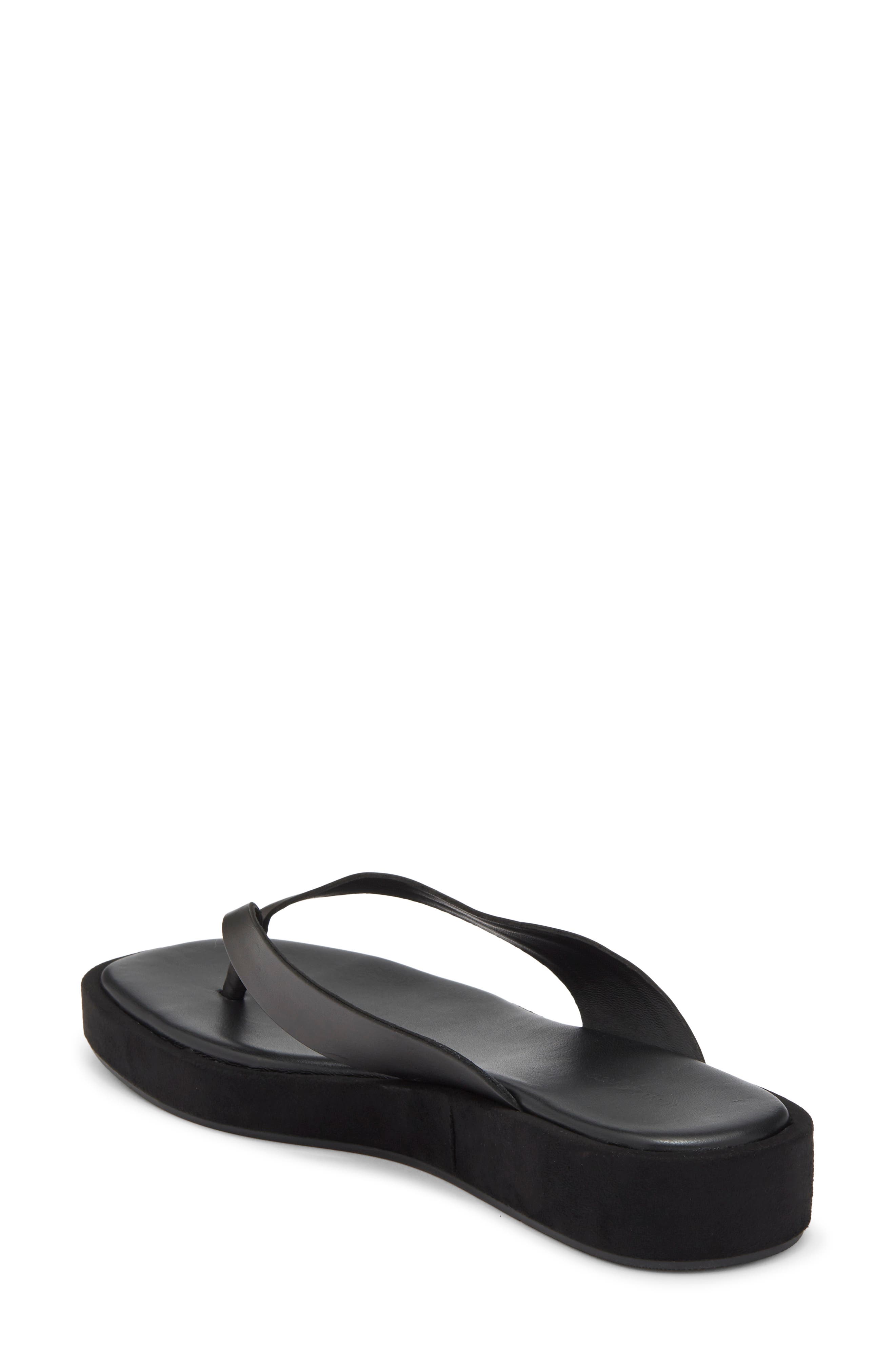 Kyra Platform Wedge Flip Flop, Alternate, color, BLACK COMO
