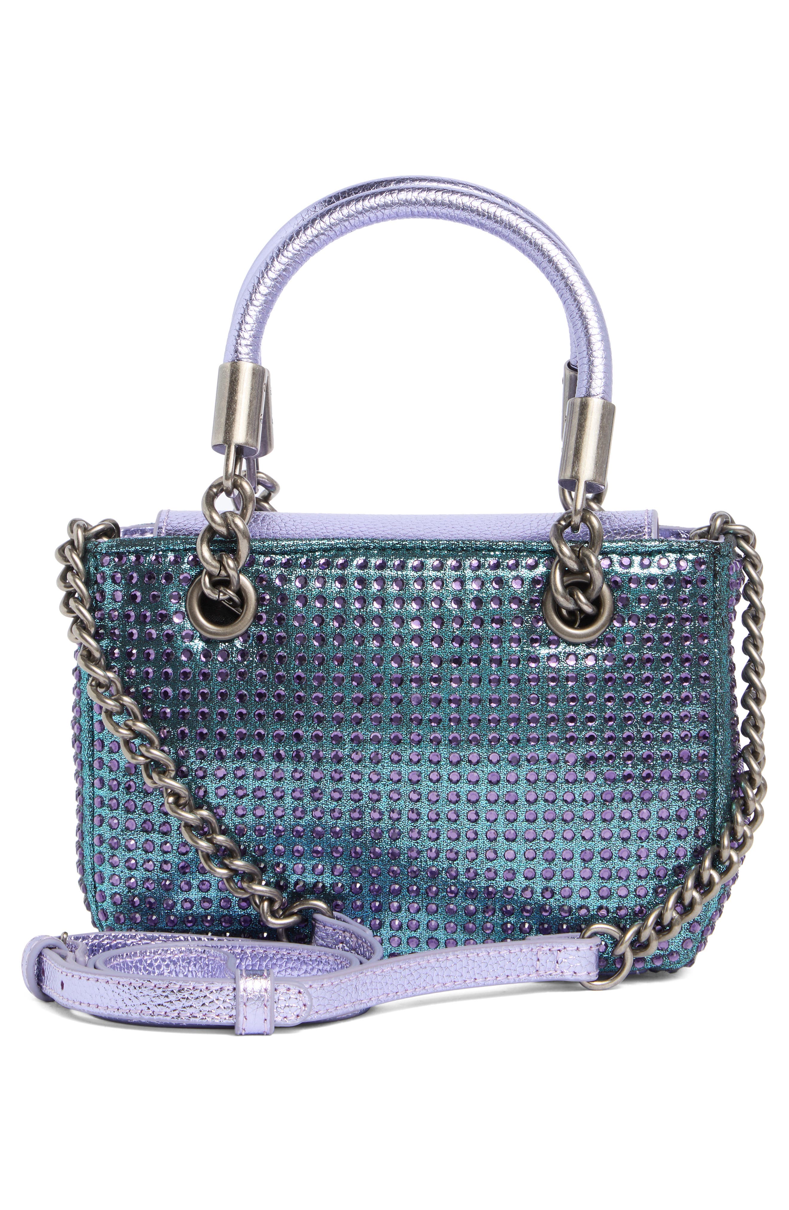 Kurt Geiger London Mini Brixton Fabric Handbag, Alternate, color, Blue
