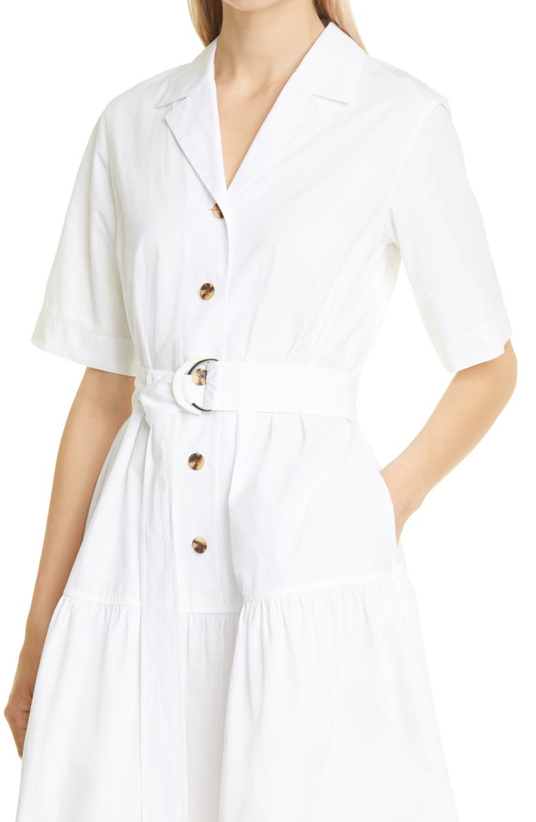 Lafayette 148 New York Orion A-Line Cotton Midi Dress, Alternate, color,