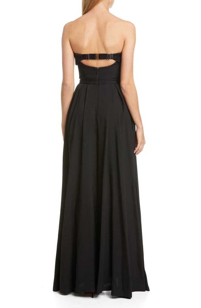 Brandon Maxwell Duchesse Satin Jumpsuit, Alternate, color,