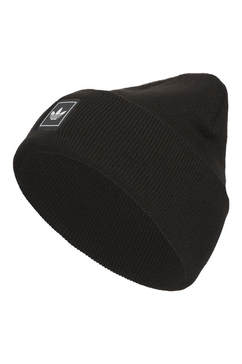 Trefoil Tall Beanie, Main, color, BLACK/ WHITE