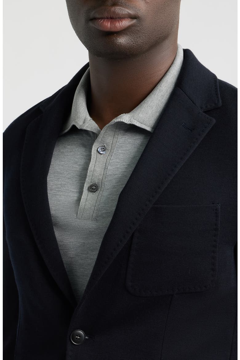 Impeccabile Trim Fit Solid Sport Coat, Alternate, color, NAVY
