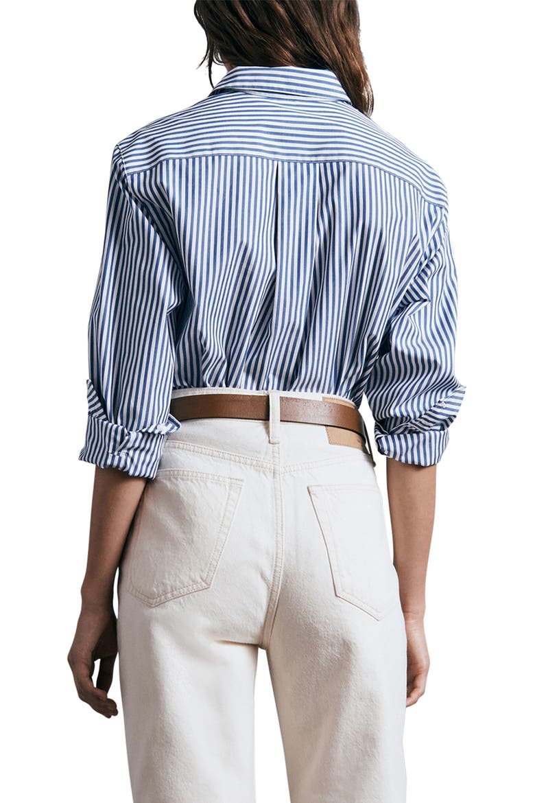 ICONS Maxine Stripe Button-Up Shirt, Alternate, color, BLUSTRIPE