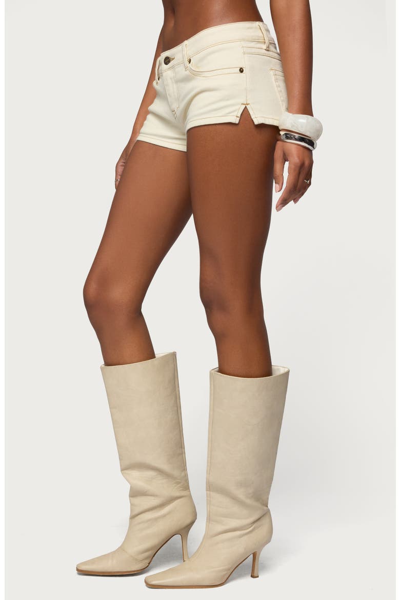 Jagger Low Rise Denim Short, Alternate, color, CREAM
