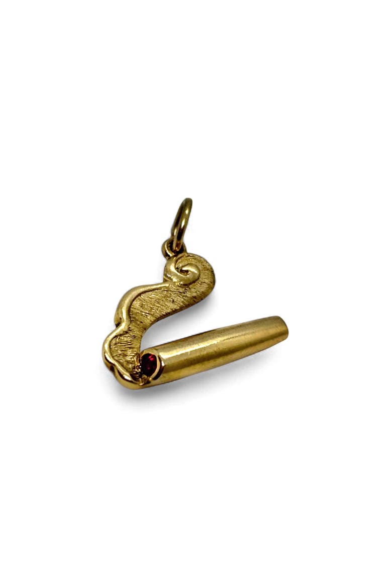Small Cigarette Charm, Main, color, GOLD / RED