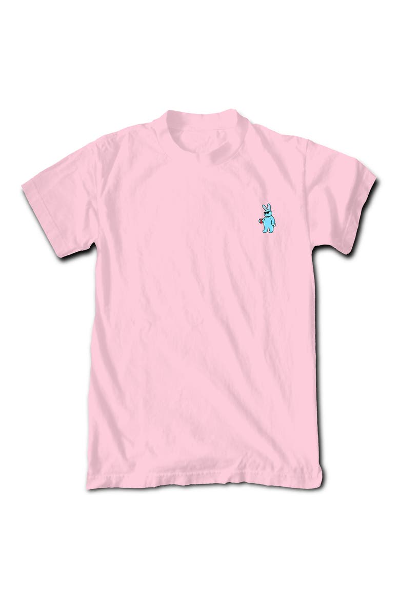 Riot Bunny Graphic Emblem T-Shirt, Main, color, LIGHT PINK