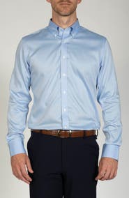 Stantt Contemporary Fit Wrinkle Resistant Cotton Twill Dress Shirt