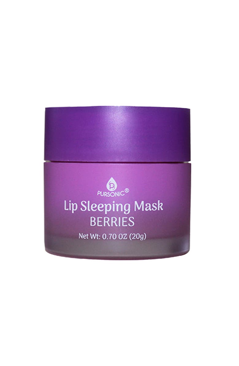 PURSONIC Lip Sleeping Mask 2 Pack- Cherry Blossom & Berries, Alternate, color, Purple