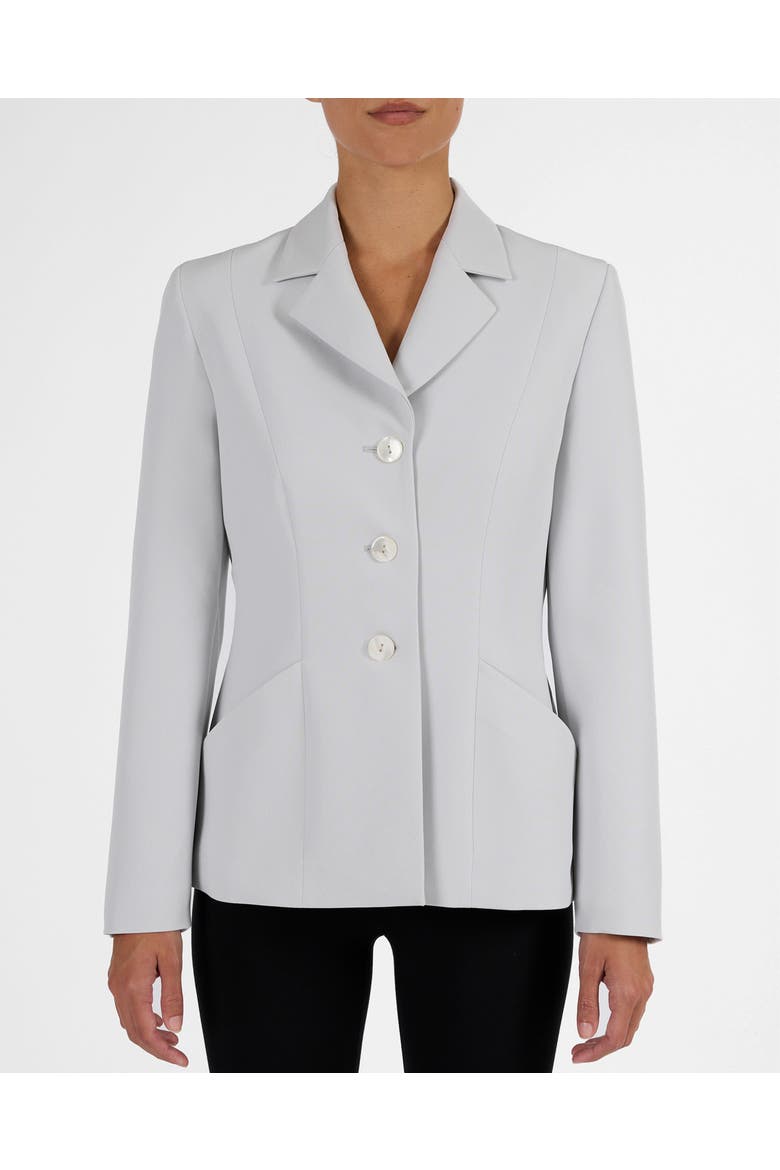 Febe Jacket in Soft Stretch Crepe, Main, color, Ash Blue
