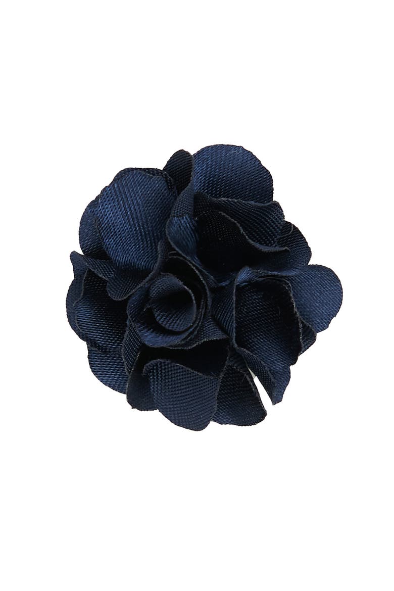 Men's Flower Lapel Pin, Main, color, SLATE
