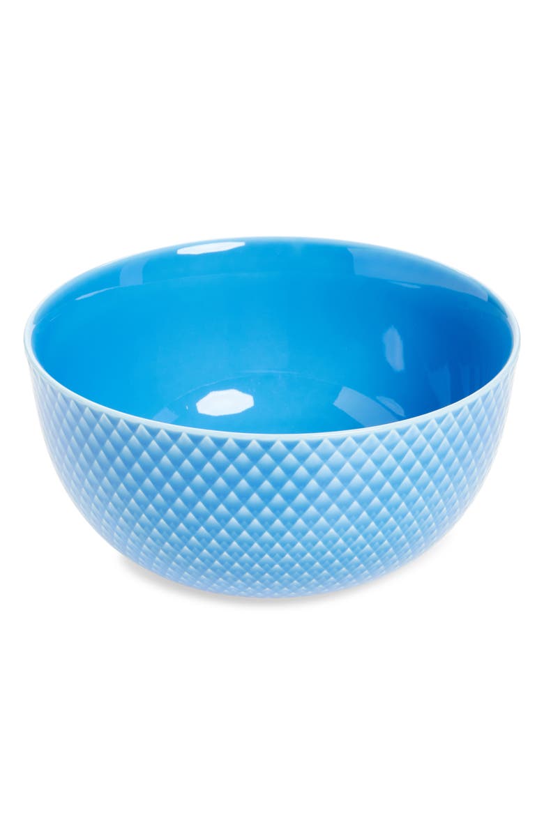 Lyngby Porcelaen Rhombe Color Serving Bowl, Main, color, Blue