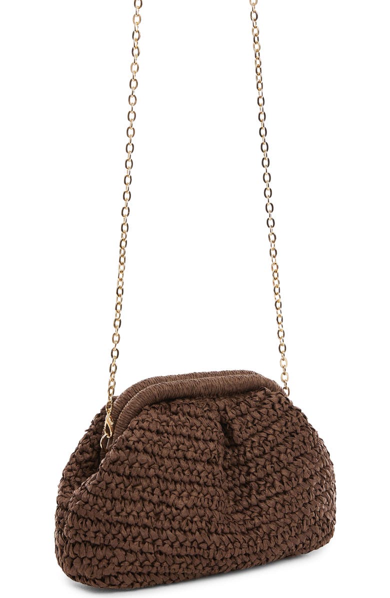 MANGO Amalfi Crochet Straw Clutch, Main, color,