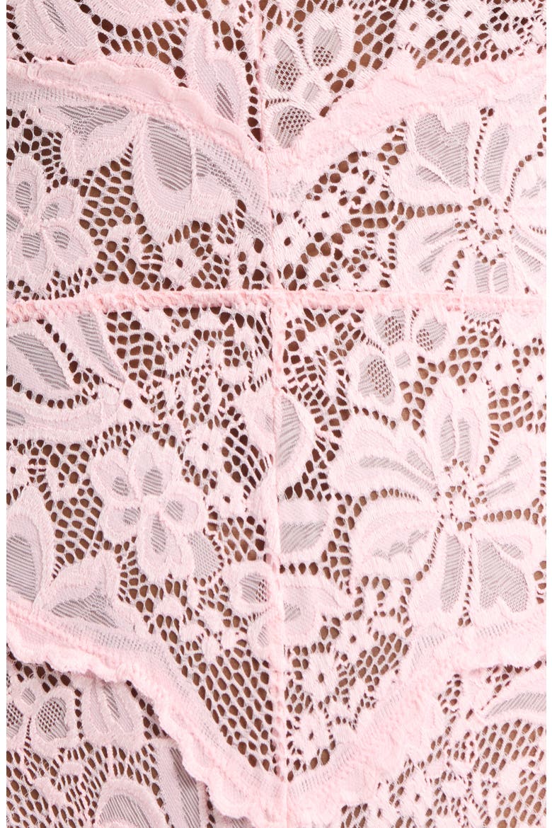 Floral Lace Teddy, Alternate, color, PETAL PINK