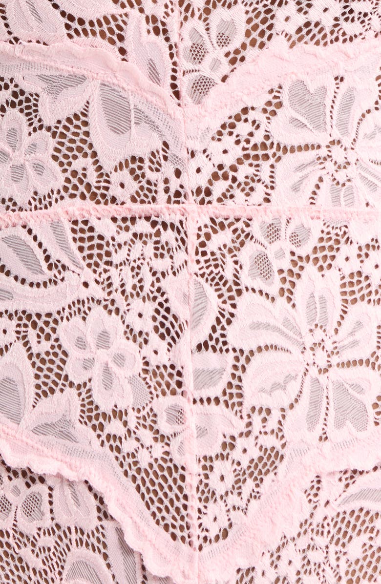 KILO BRAVA Floral Lace Teddy, Alternate, color, Petal Pink
