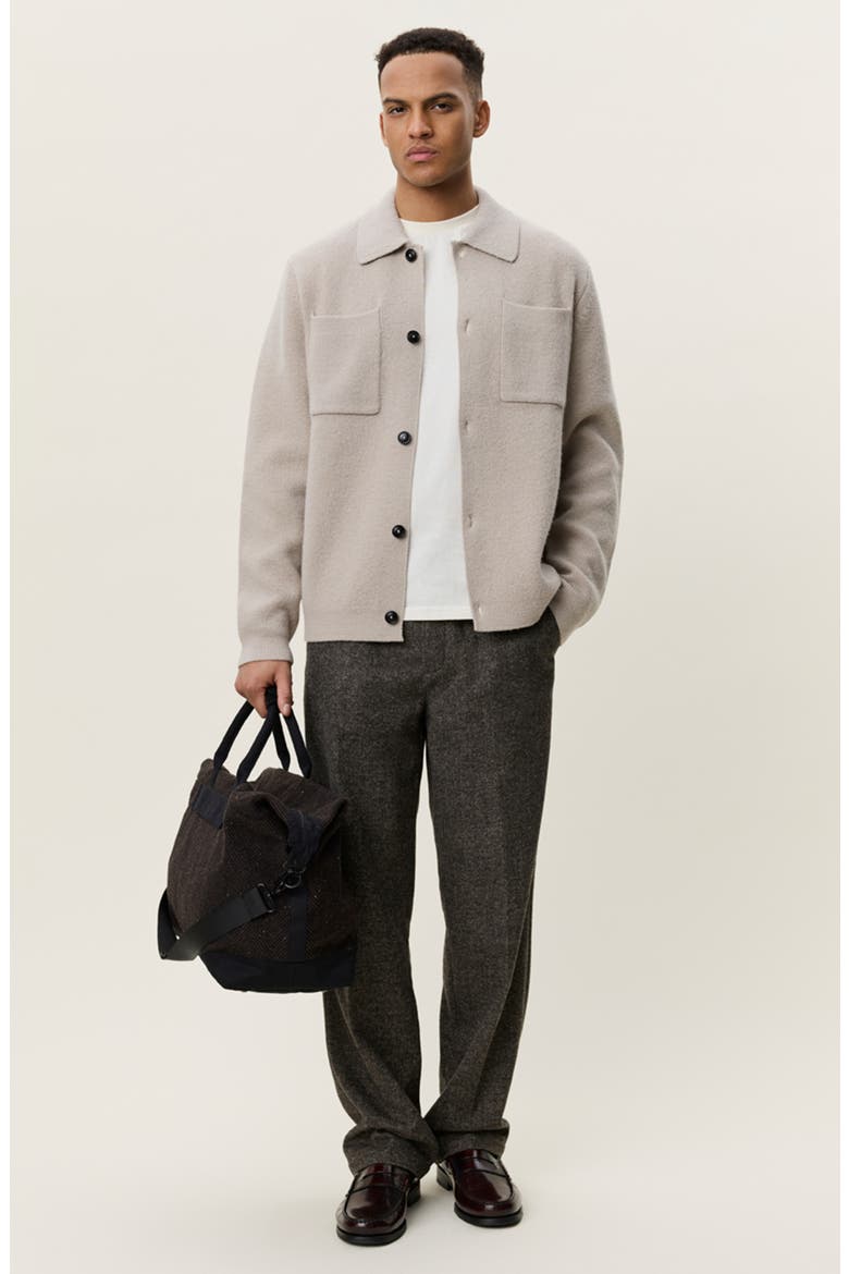 Milano Knit Wool Overshirt, Alternate, color, LIGHT SAND