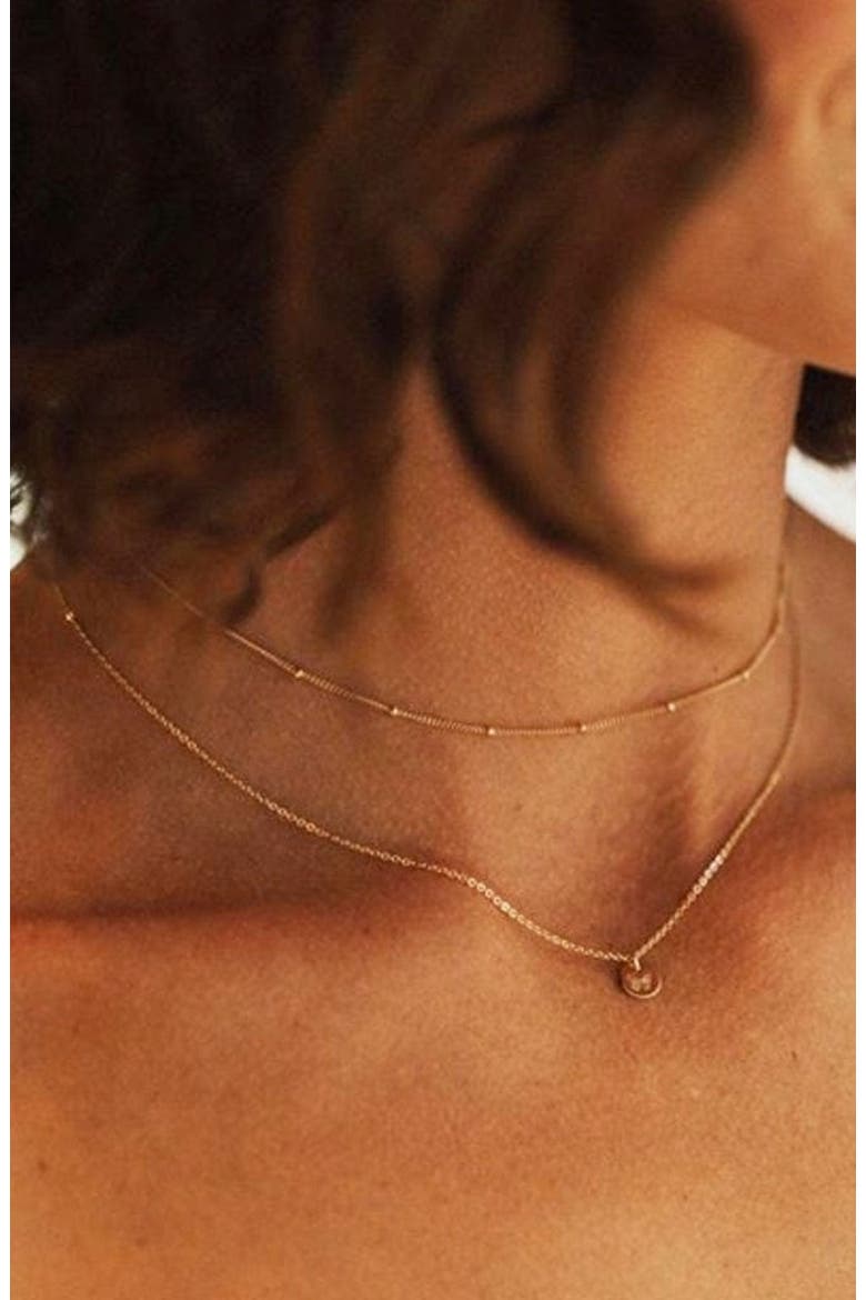 Satellite Chain Necklace, Alternate, color, GOLD