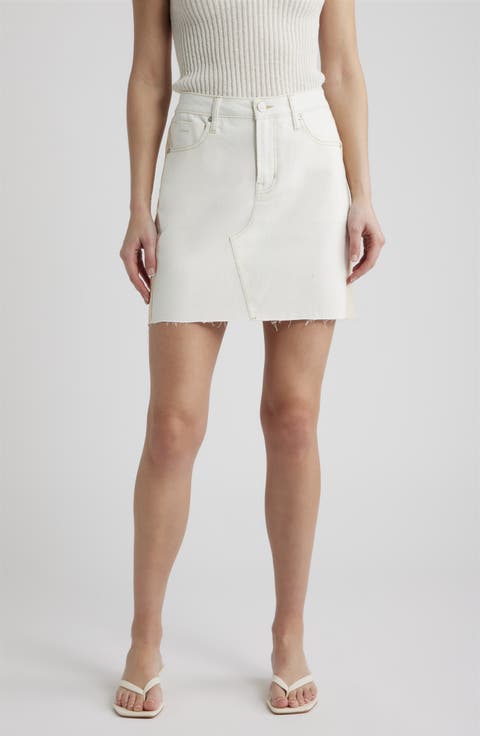 Colorblock Denim Skirt