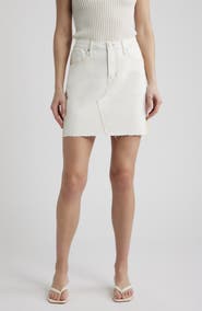 CITY BLUES Colorblock Denim Skirt