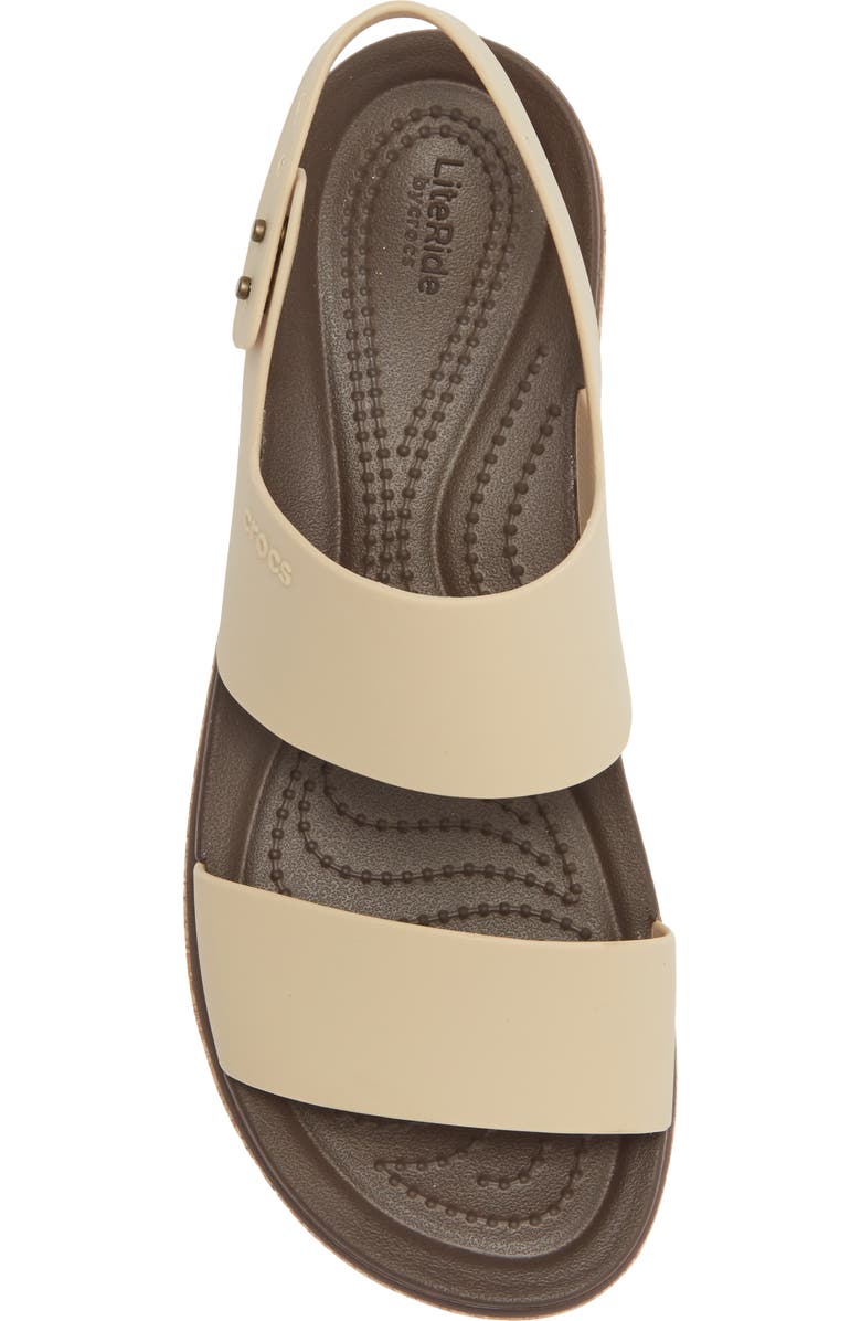 CROCS Brooklyn Cork Low Platform Wedge Sandal, Alternate, color, Chai