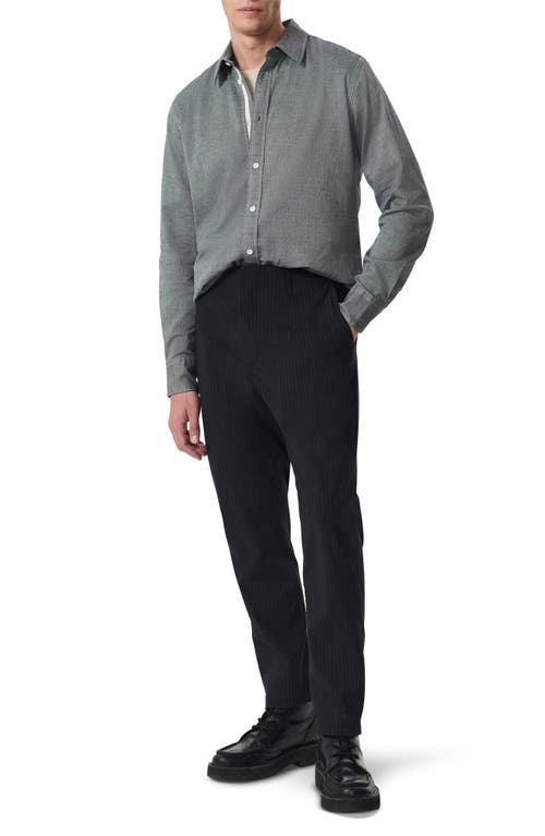 Rag & Bone Tomlin Stretch Dobby Button Front Shirt In Pearlgry