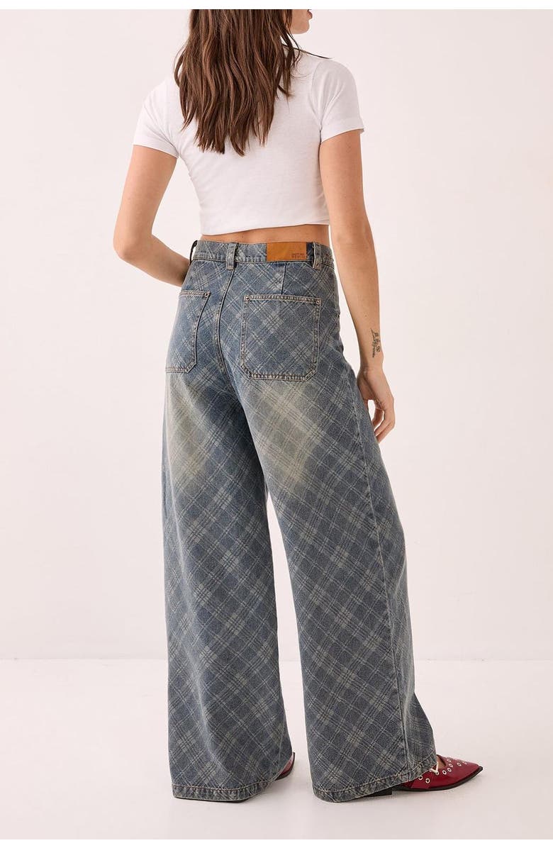 NASTY GAL Denim Distressed Straight Leg Jeans, Alternate, color, Authentic Midwash