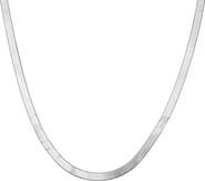 FZN Men's Sterling Silver Herringbone Chain Necklace
