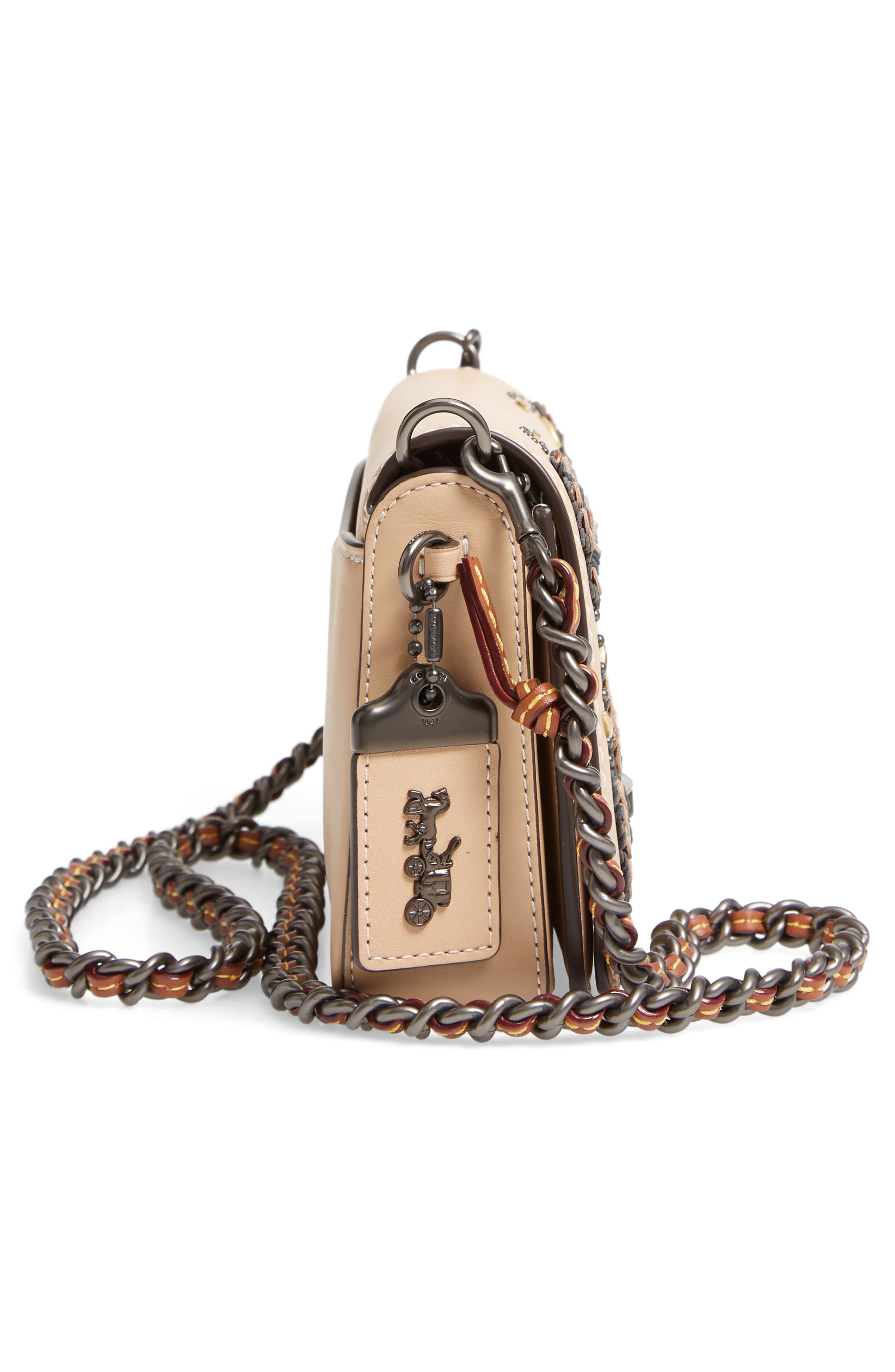 COACH 1941 Dinky Leather Crossbody Sequin Bag, Alternate, color, 