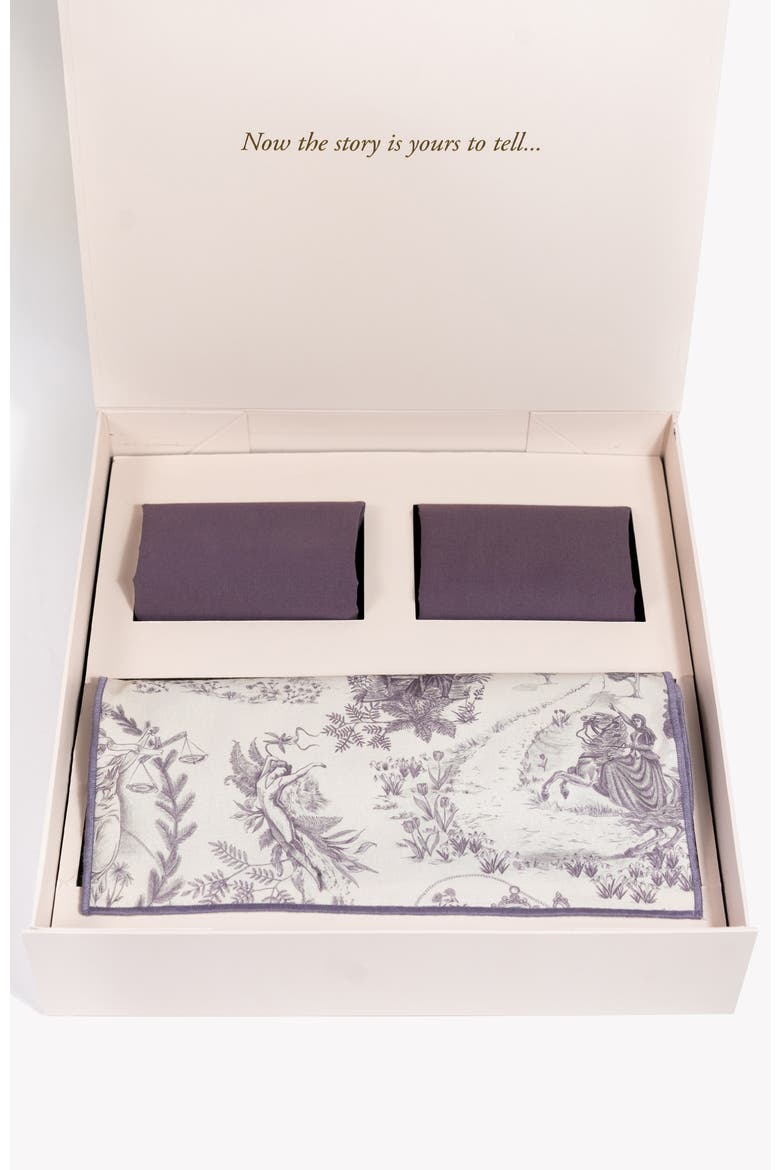 The Heroines Table Linens Set, Alternate, color, Plum