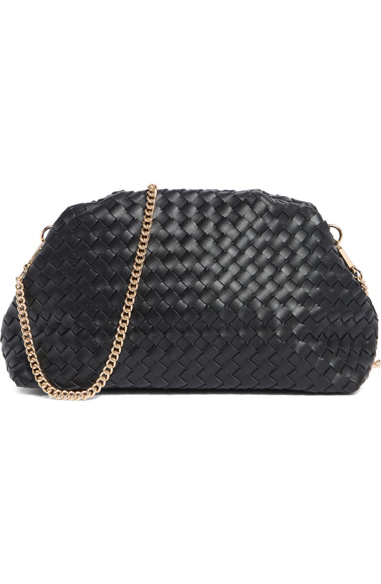 URBAN EXPRESSIONS HANDBAGS Woven Clutch, Main, color, Black