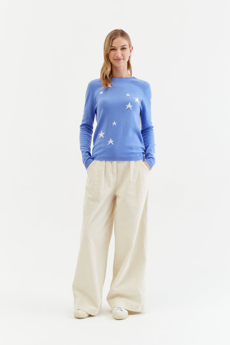 Wool Cashmere Star Sweater, Alternate, color, Baby Blue