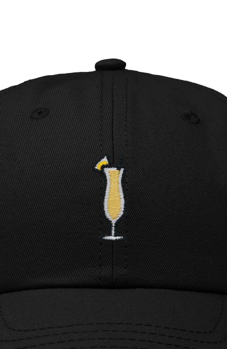 Dalix Pina Colada Embroidered Dad Cap, Alternate, color, Black