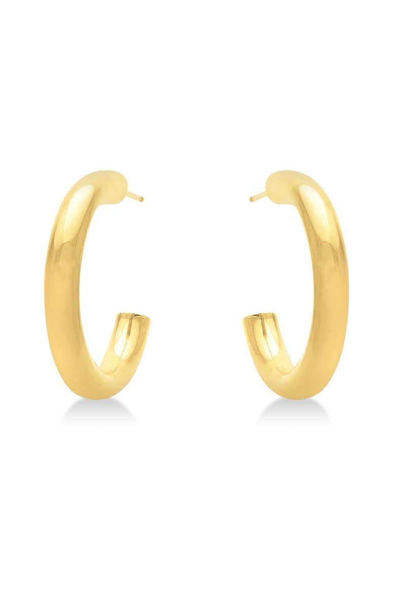 Small Open Hoop Earrings 14k, Alternate, color, Yellow Gold