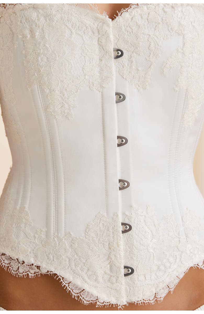 Scarlett Gasque Locket Corset, Alternate, color, Ivory