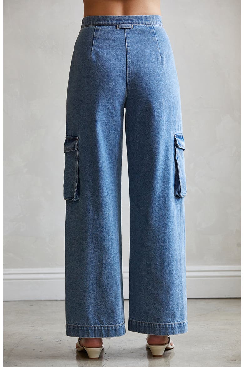 Denim Cargo Pants, Alternate, color, Denim Blue