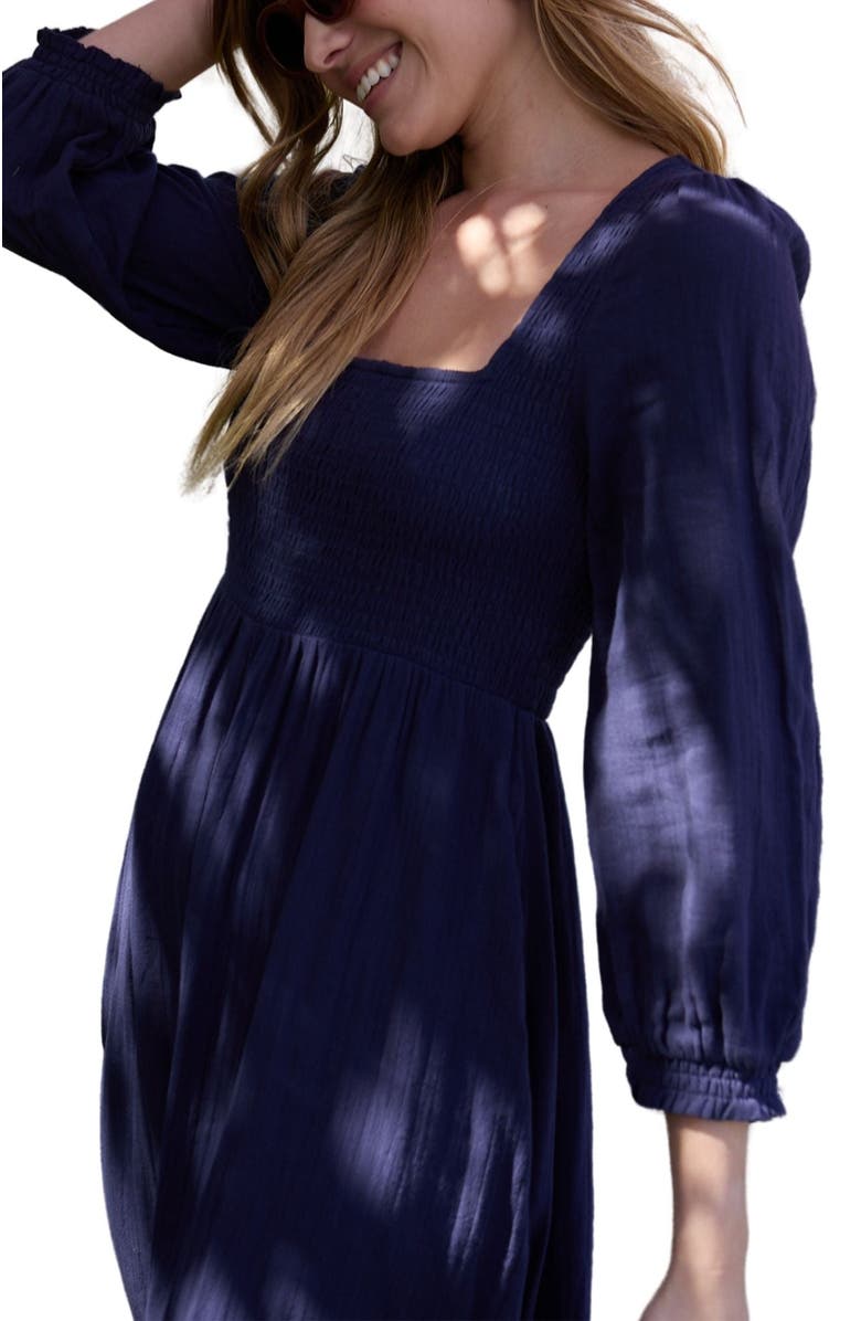 LILY AND LIONEL Pippa Shirred Bodice Maxi Dress, Alternate, color, Navy