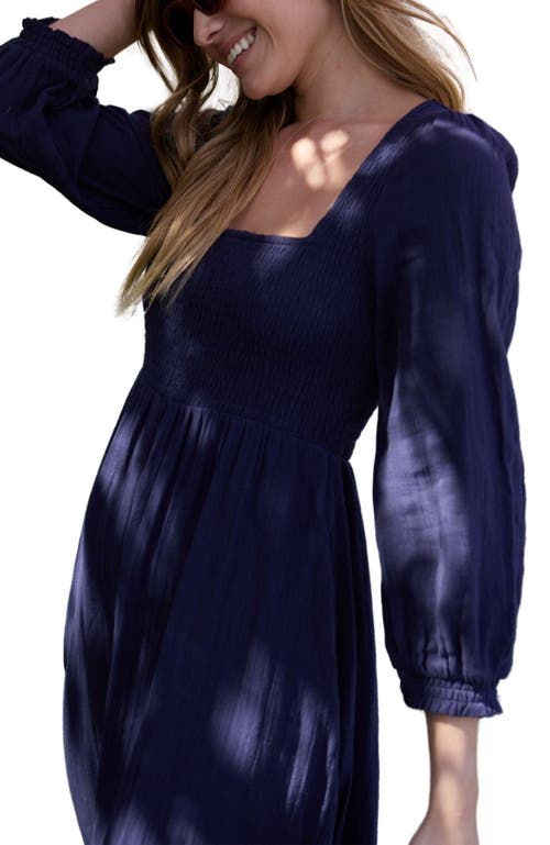 Lily And Lionel Pippa Shirred Bodice Maxi Dress In Blue