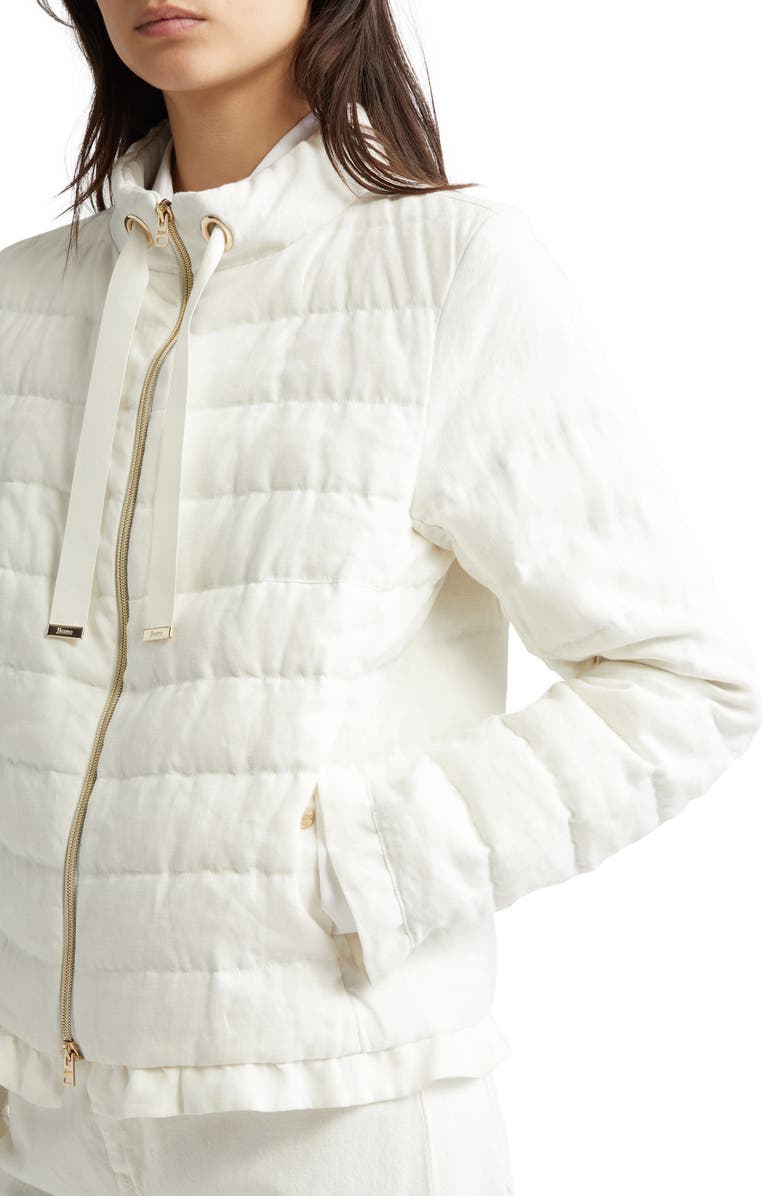 Herno Quilted A-Line Down Jacket, Alternate, color, White