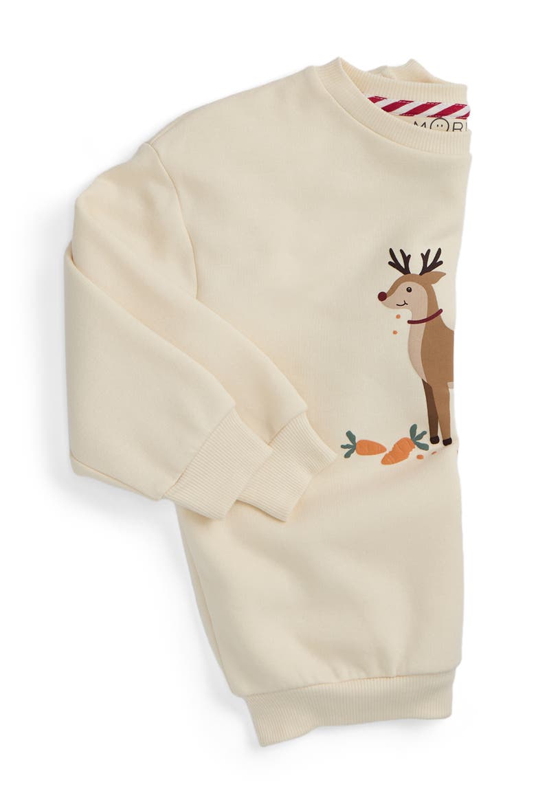 Reindeer Sweatshirt, Alternate, color, Reindeer & Cream