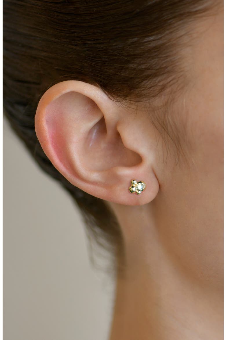 Bubbling Brook Dew Drop Stud Earrings, Alternate, color, WHITE