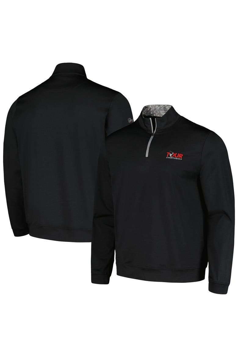 Men's Barstool Golf Black TOUR Championship Quarter-Zip Top, Main, color, Black